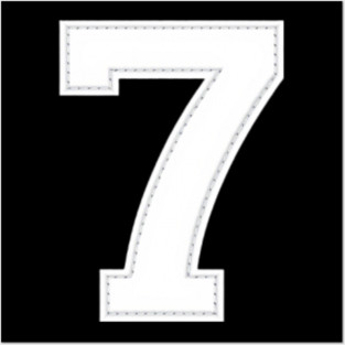 Number 7 Seven Simple Graphic Minimalist Tee Shirt Posters and Art