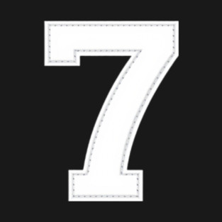 Number 7 Seven Simple Graphic Minimalist Tee Shirt T-Shirt