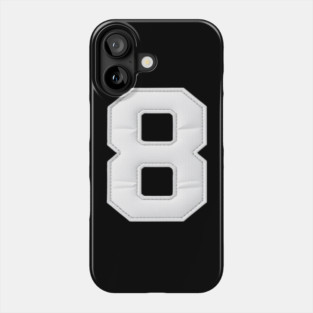Number 8 Eight Simple Graphic Minimalist Tee Shirt Phone Case
