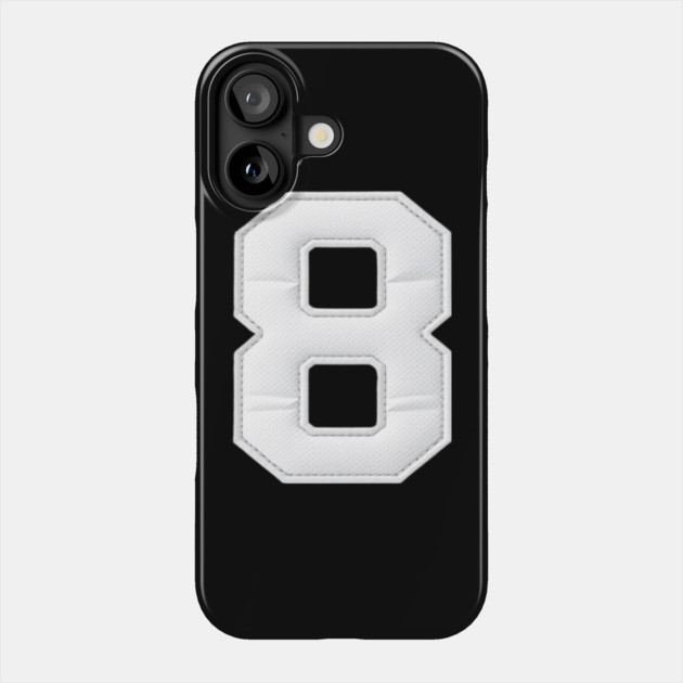 Number 8 Eight Simple Graphic Minimalist Tee Shirt Phone Case by OUTFITPAW