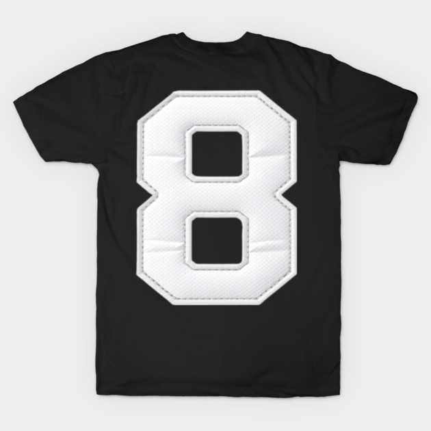 Number 8 Eight Simple Graphic Minimalist Tee Shirt by OUTFITPAW