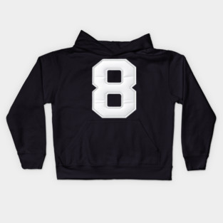Number 8 Eight Simple Graphic Minimalist Tee Shirt Kids Hoodie