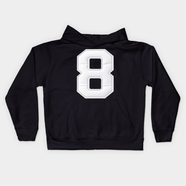Number 8 Eight Simple Graphic Minimalist Tee Shirt Kids Hoodie by OUTFITPAW