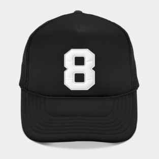 Number 8 Eight Simple Graphic Minimalist Tee Shirt Hat