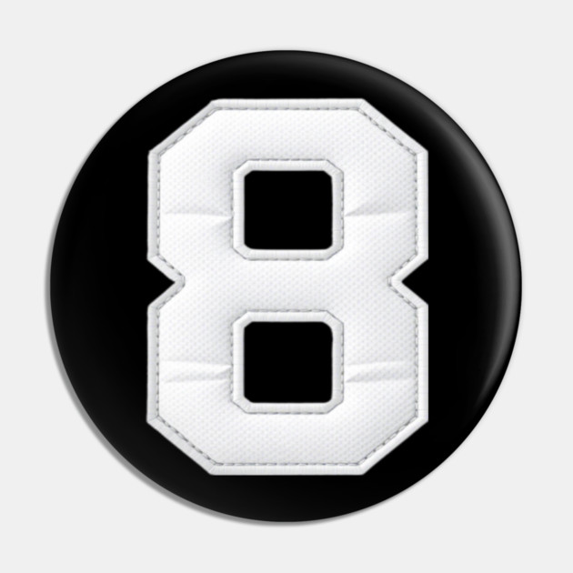Number 8 Eight Simple Graphic Minimalist Tee Shirt Pin by OUTFITPAW