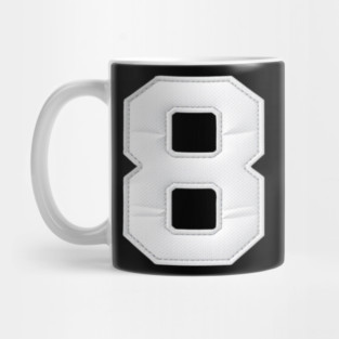 Number 8 Eight Simple Graphic Minimalist Tee Shirt Mug