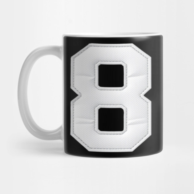 Number 8 Eight Simple Graphic Minimalist Tee Shirt by OUTFITPAW