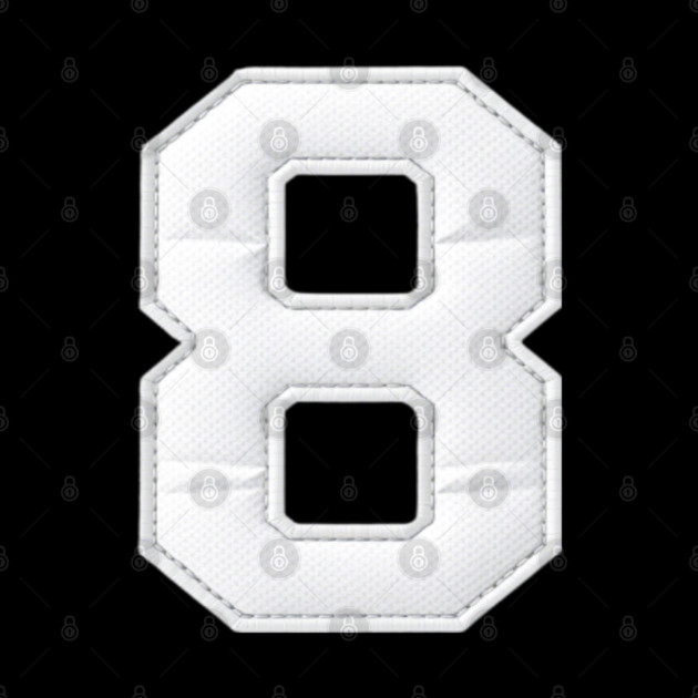 Number 8 Eight Simple Graphic Minimalist Tee Shirt by OUTFITPAW