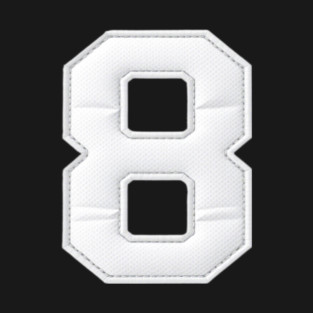 Number 8 Eight Simple Graphic Minimalist Tee Shirt T-Shirt