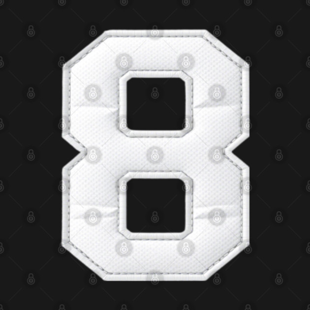 Number 8 Eight Simple Graphic Minimalist Tee Shirt by OUTFITPAW