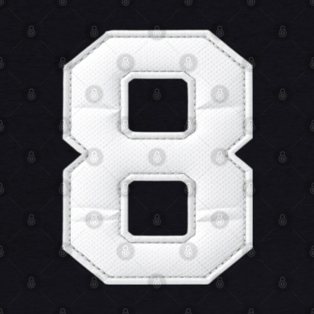 Number 8 Eight Simple Graphic Minimalist Tee Shirt by OUTFITPAW