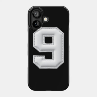 Number 9 Nine Simple Graphic Minimalist Tee Shirt Phone Case
