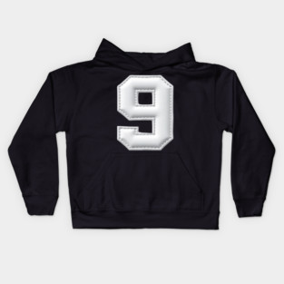 Number 9 Nine Simple Graphic Minimalist Tee Shirt Kids Hoodie