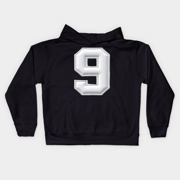 Number 9 Nine Simple Graphic Minimalist Tee Shirt Kids Hoodie by OUTFITPAW