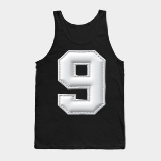 Number 9 Nine Simple Graphic Minimalist Tee Shirt Tank Top