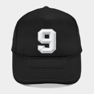 Number 9 Nine Simple Graphic Minimalist Tee Shirt Hat