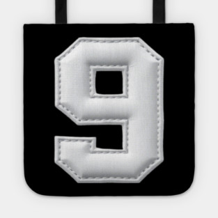 Number 9 Nine Simple Graphic Minimalist Tee Shirt Tote