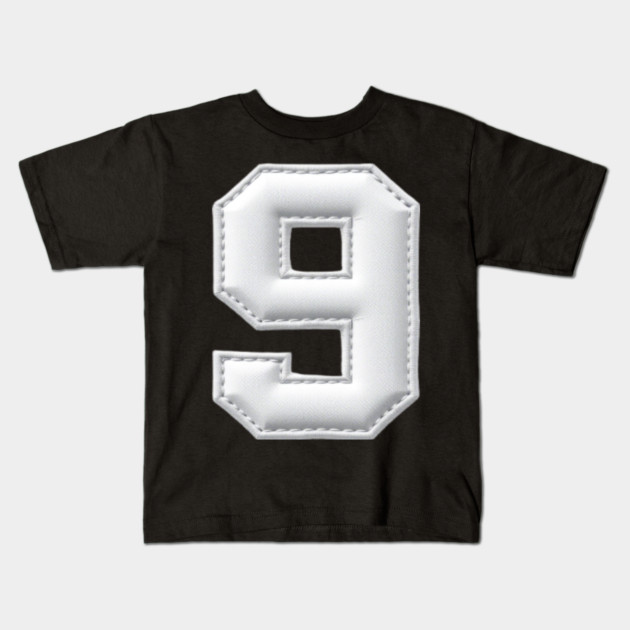 Number 9 Nine Simple Graphic Minimalist Tee Shirt Kids T-Shirt by OUTFITPAW