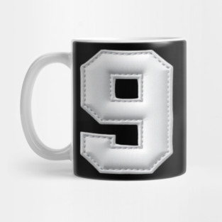 Number 9 Nine Simple Graphic Minimalist Tee Shirt Mug