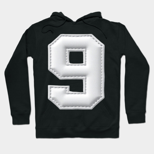 Number 9 Nine Simple Graphic Minimalist Tee Shirt Hoodie by OUTFITPAW