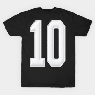 Number 10 Ten Simple Graphic Minimalist Tee Shirt T-Shirt