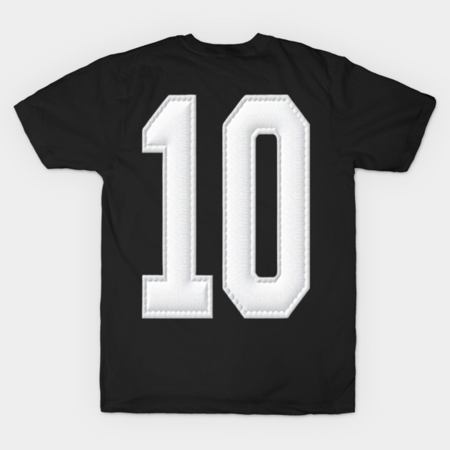 Number 10 Ten Simple Graphic Minimalist Tee Shirt by OUTFITPAW
