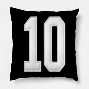 Number 10 Ten Simple Graphic Minimalist Tee Shirt Pillow