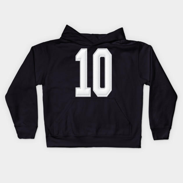 Number 10 Ten Simple Graphic Minimalist Tee Shirt Kids Hoodie by OUTFITPAW