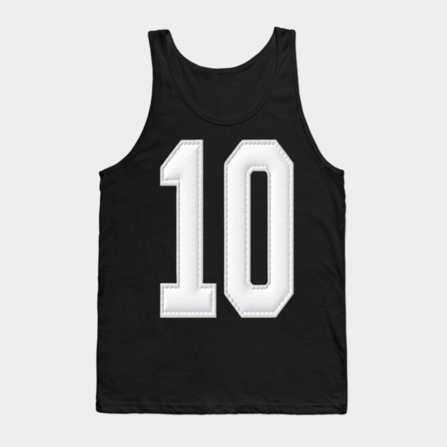 Number 10 Ten Simple Graphic Minimalist Tee Shirt Tank Top by OUTFITPAW