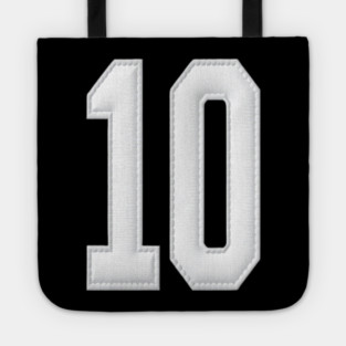 Number 10 Ten Simple Graphic Minimalist Tee Shirt Tote