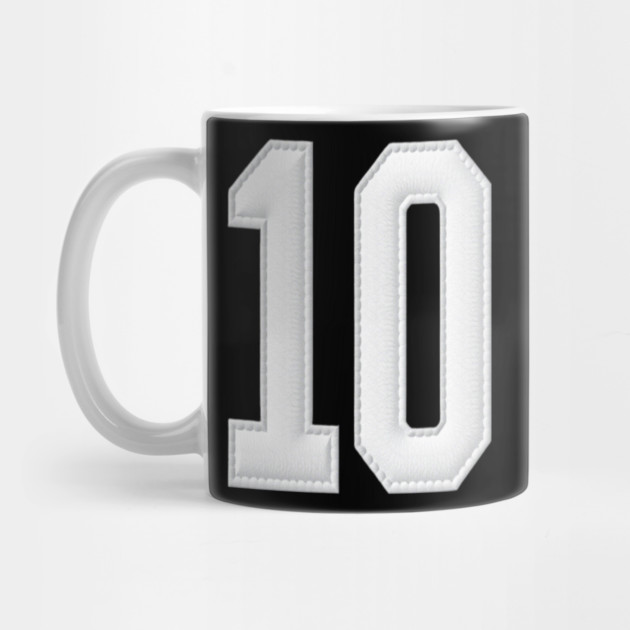 Number 10 Ten Simple Graphic Minimalist Tee Shirt by OUTFITPAW
