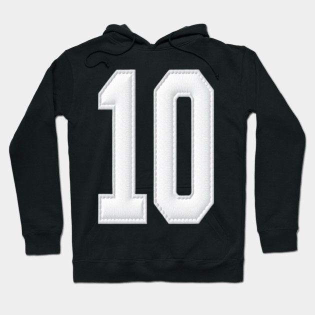 Number 10 Ten Simple Graphic Minimalist Tee Shirt Hoodie by OUTFITPAW