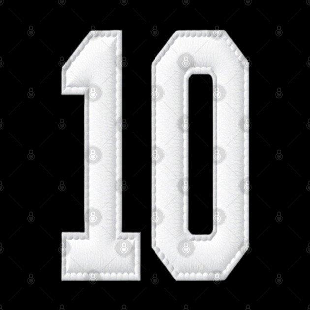 Number 10 Ten Simple Graphic Minimalist Tee Shirt by OUTFITPAW