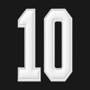 Number 10 Ten Simple Graphic Minimalist Tee Shirt T-Shirt