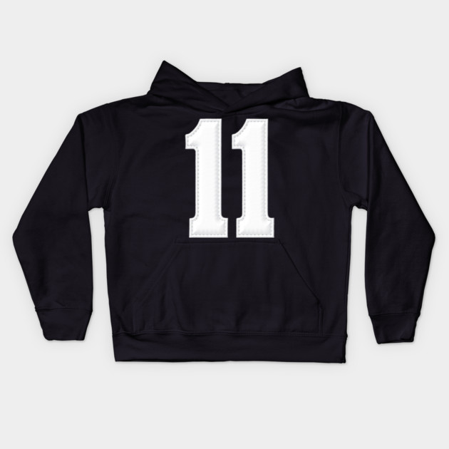 Number 11 Eleven Simple Graphic Minimalist Tee Shirt Kids Hoodie by OUTFITPAW