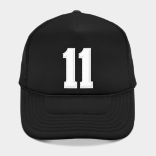 Number 11 Eleven Simple Graphic Minimalist Tee Shirt Hat