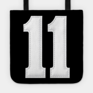 Number 11 Eleven Simple Graphic Minimalist Tee Shirt Tote