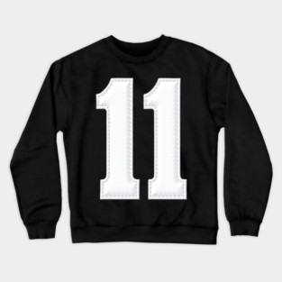 Number 11 Eleven Simple Graphic Minimalist Tee Shirt Crewneck Sweatshirt