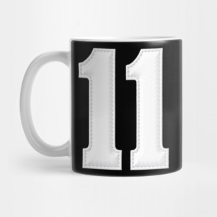 Number 11 Eleven Simple Graphic Minimalist Tee Shirt Mug
