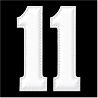 Number 11 Eleven Simple Graphic Minimalist Tee Shirt Posters and Art