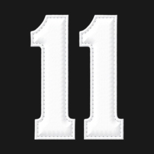 Number 11 Eleven Simple Graphic Minimalist Tee Shirt T-Shirt