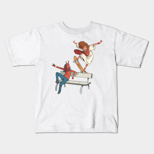 Jesus Skateboarding Kids T-Shirt