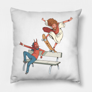 Jesus Skateboarding Pillow