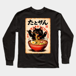 ramen-cat Long Sleeve T-Shirt
