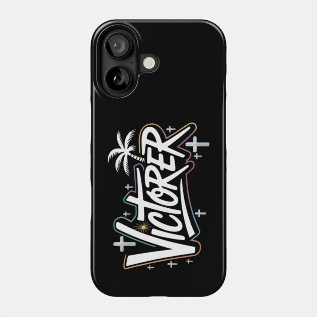 VICTORER – Neon Graffiti Christian Street Art Phone Case by Rox