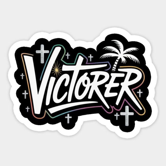 VICTORER – Neon Graffiti Christian Street Art Magnet by Rox