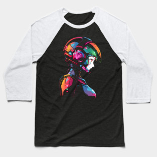 Anime Girl Mecha Pilot Baseball T-Shirt