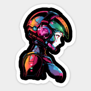 Anime Girl Mecha Pilot Magnet