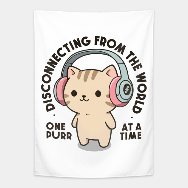 One purr at a time. Light Edition Tapestry by filiposwear