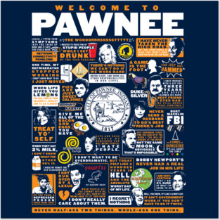 Welcome To Pawnee - Parks and Recreation Quotes Posters and Art